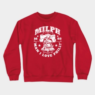 Funny Philly MILPH Man I Love Philly Philadelphia Liberty Bell Ringer Crewneck Sweatshirt